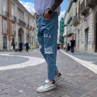 Thumbnail for Jeans blu chiaro strappato - FLAG STORE