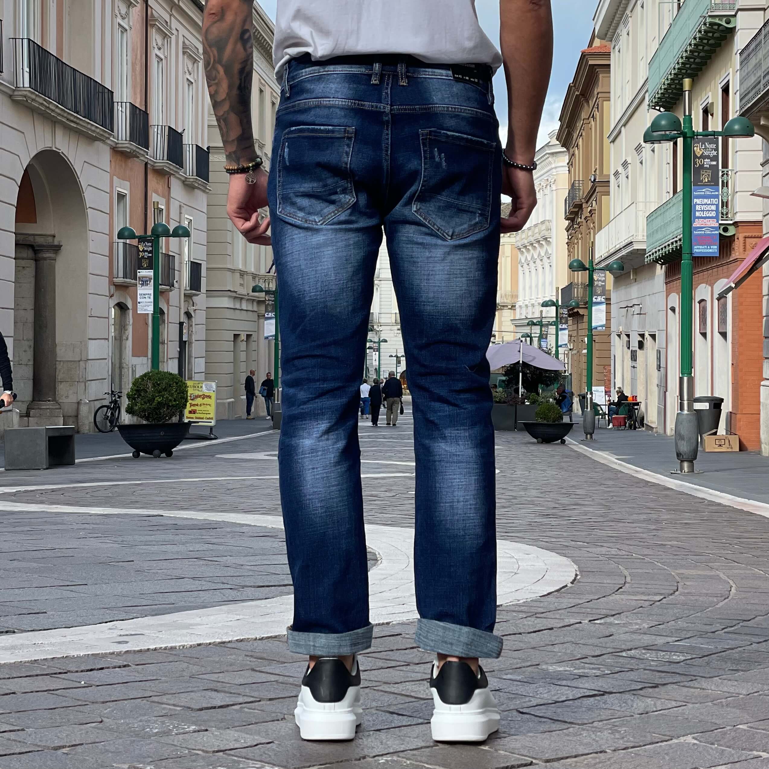 Jeans blu slim taglie forti - FLAG STORE