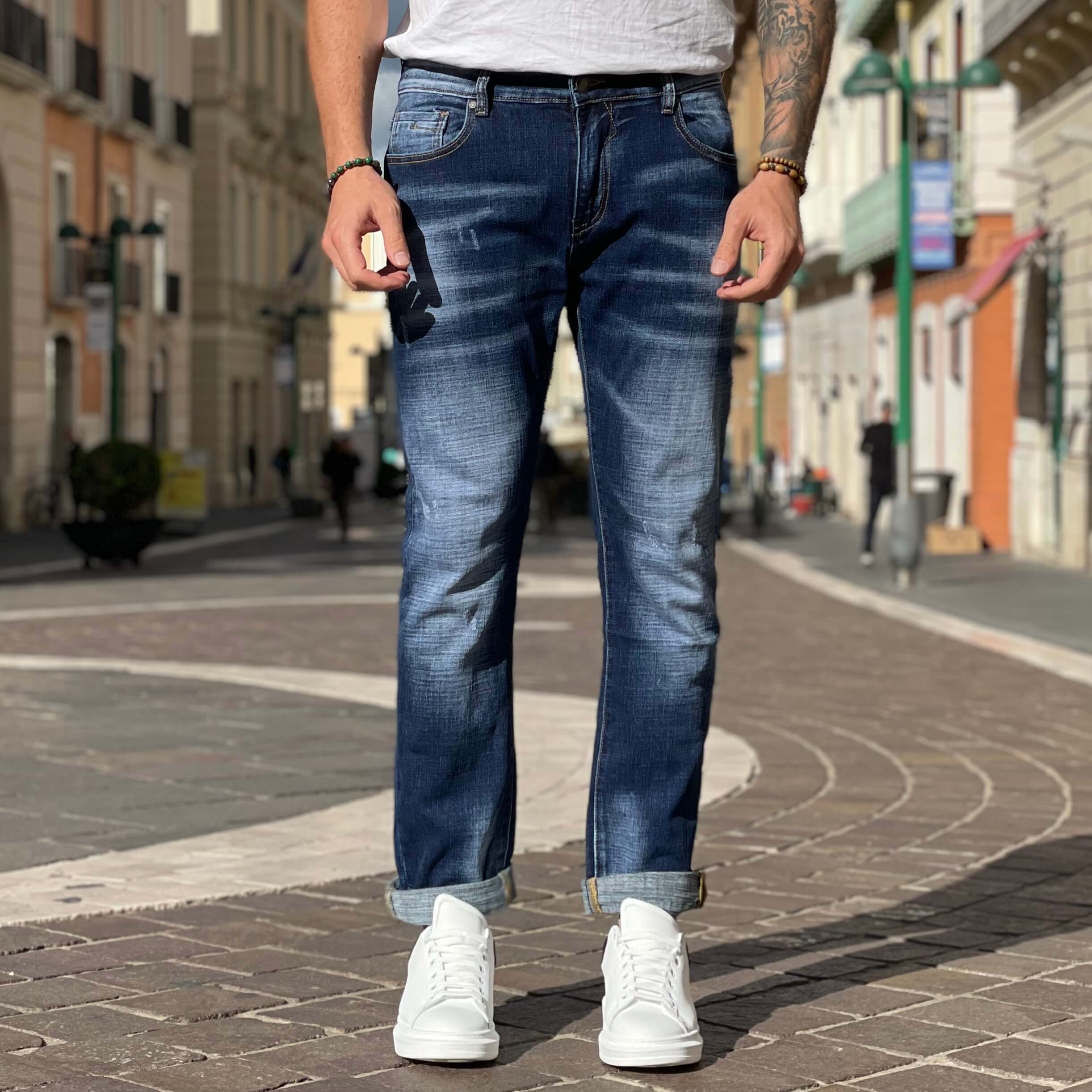 Jeans blu slim taglie forti - FLAG STORE