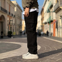 Thumbnail for Jeans cargo nero baggy fit - FLAG STORE