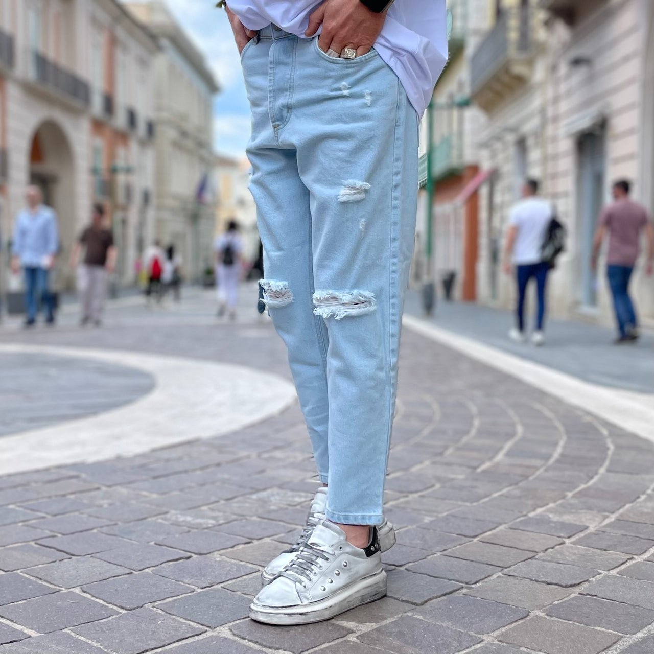 Jeans chiaro strappato 3.0 - FLAG STORE