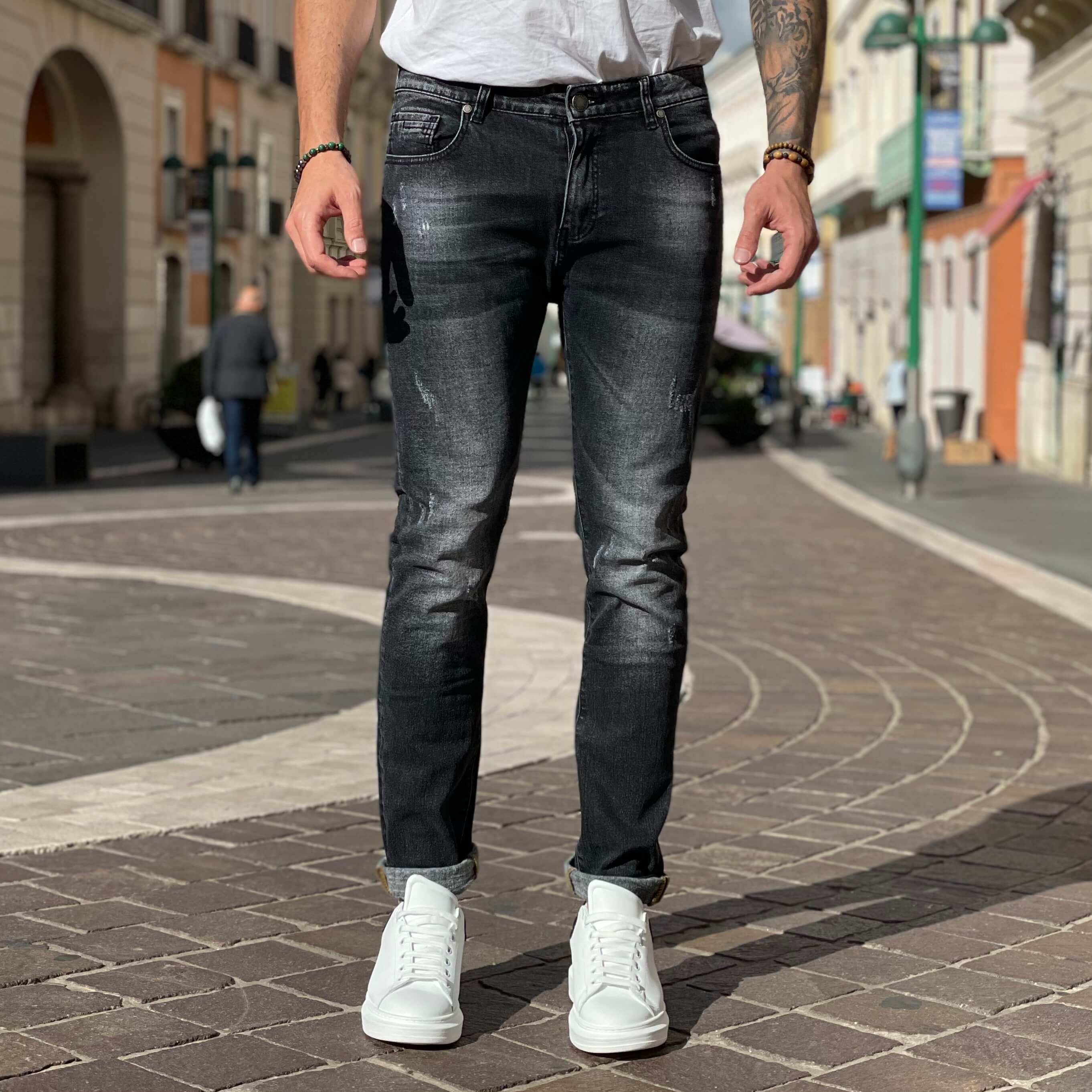 Jeans griglio slim taglie forti - FLAG STORE