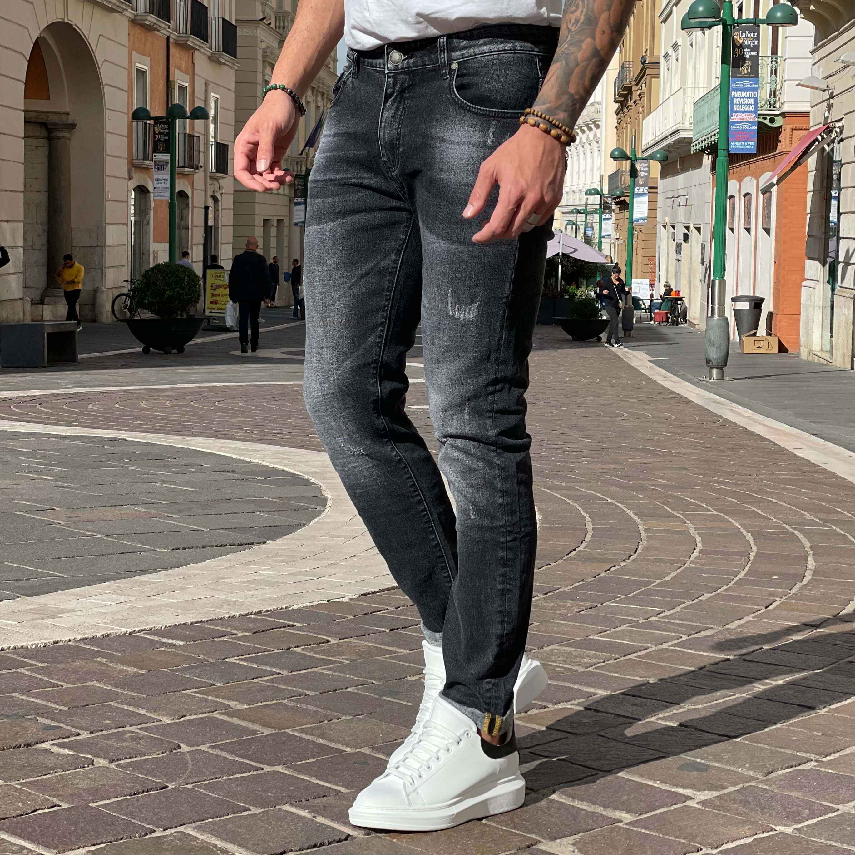 Jeans griglio slim taglie forti - FLAG STORE