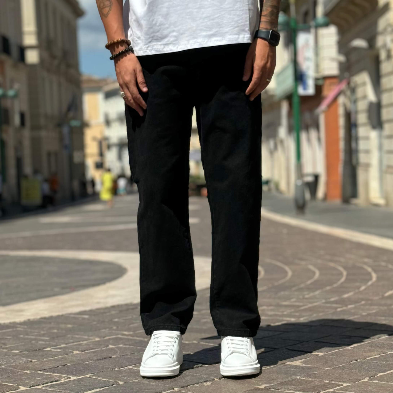 Jeans nero baggy fit - FLAG STORE