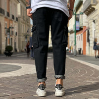 Thumbnail for Jeans tasconato con elastico nero - FLAG STORE