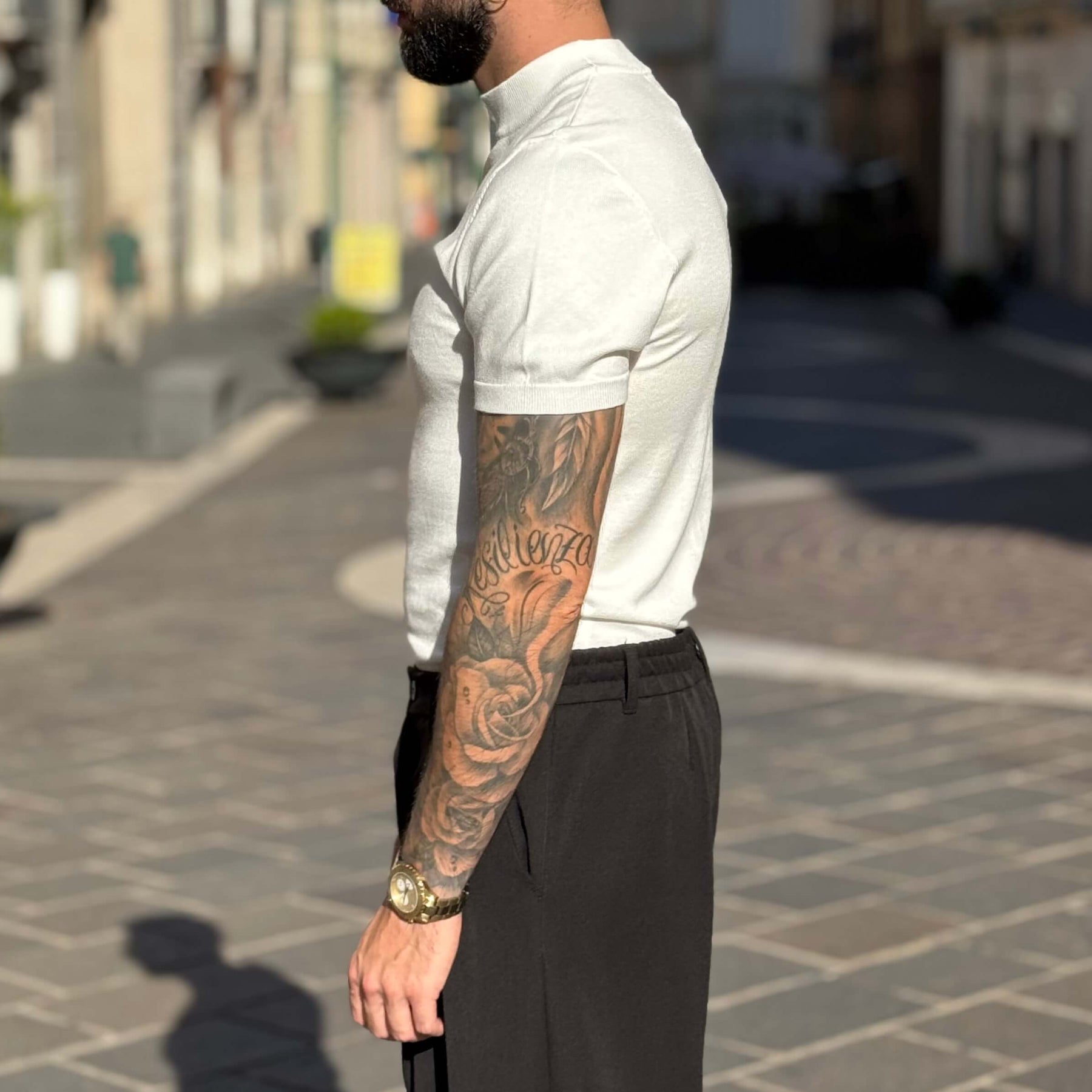 Stretch Half-Neck Sweater