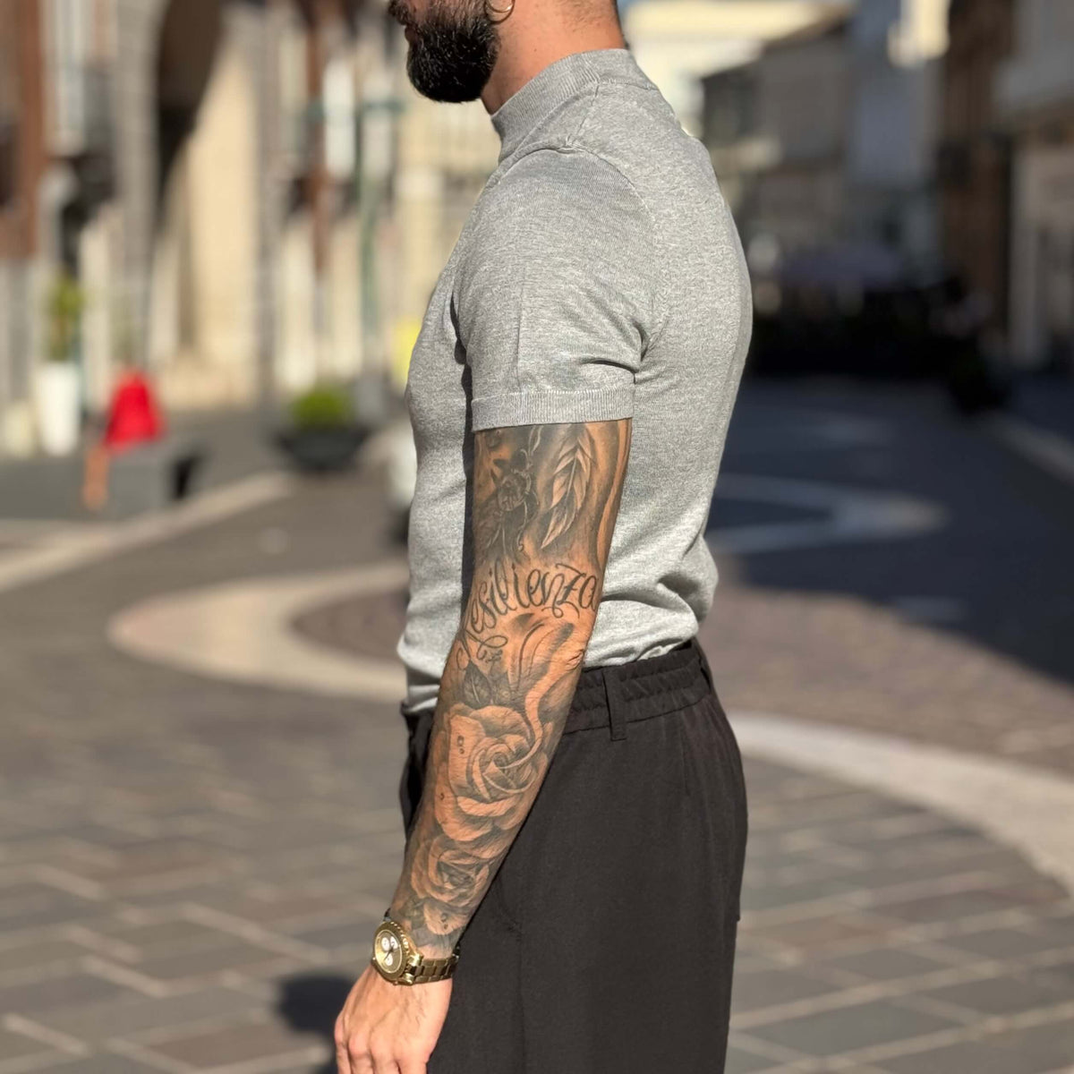 Stretch Half-Neck Sweater
