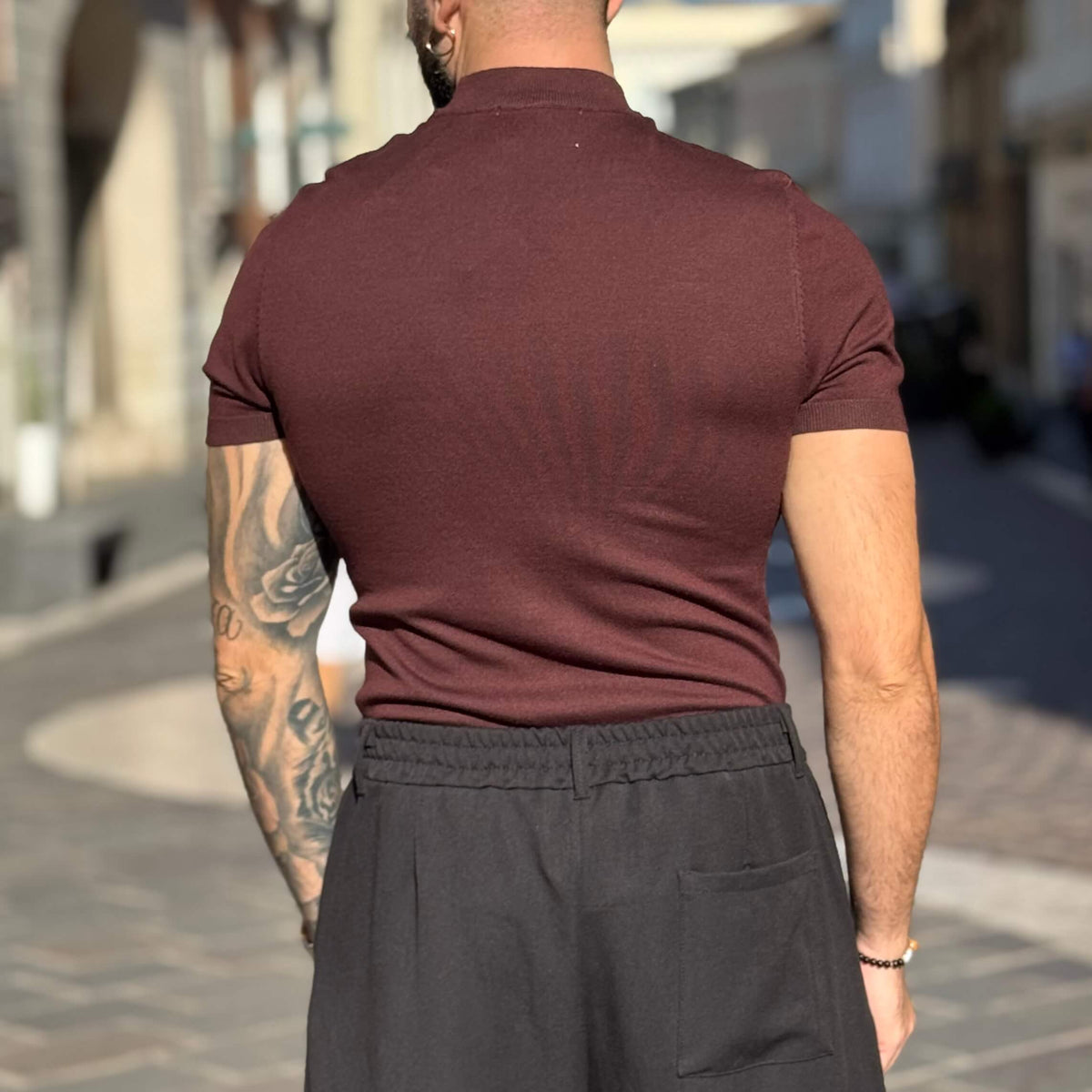 Stretch Half-Neck Sweater