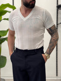 Linen Shirt with Korean Collar 