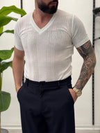 Linen Shirt with Korean Collar 