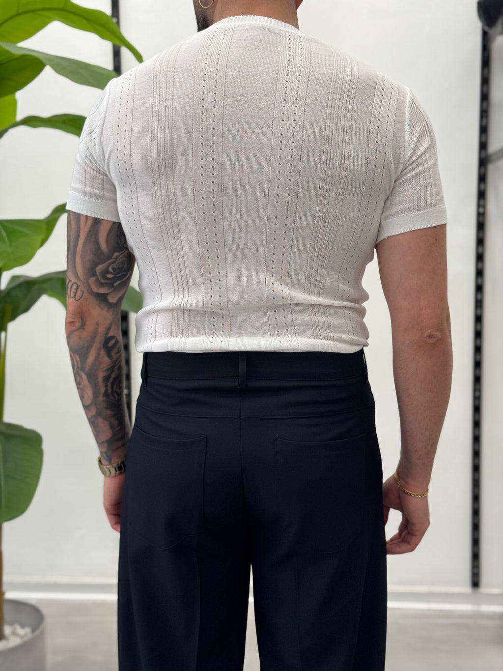 Linen Shirt with Korean Collar 