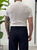 Linen Shirt with Korean Collar 