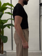 Linen Shirt with Korean Collar 