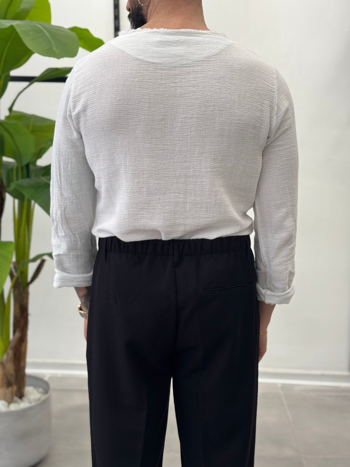 Fringed Collar Sweater - FLAG STORE