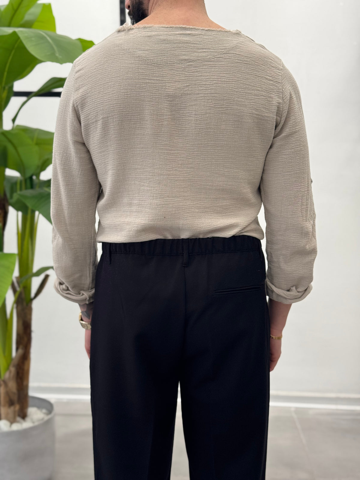 Fringed Collar Sweater - FLAG STORE