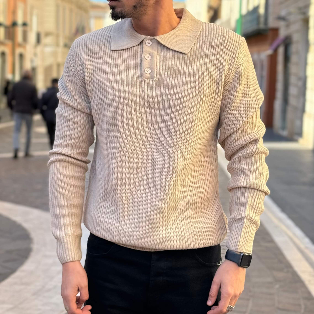 Maglioncino Polo beige - FLAG STORE