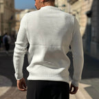 White ribbed sweater - FLAG STORE