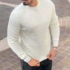 White ribbed sweater - FLAG STORE