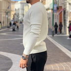 White ribbed sweater - FLAG STORE