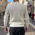 White ribbed sweater - FLAG STORE