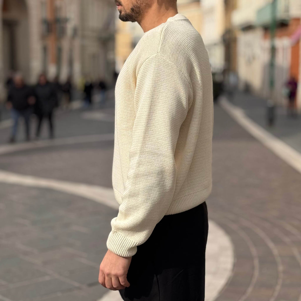 Maglioncino leggero cropped paglia - FLAG STORE