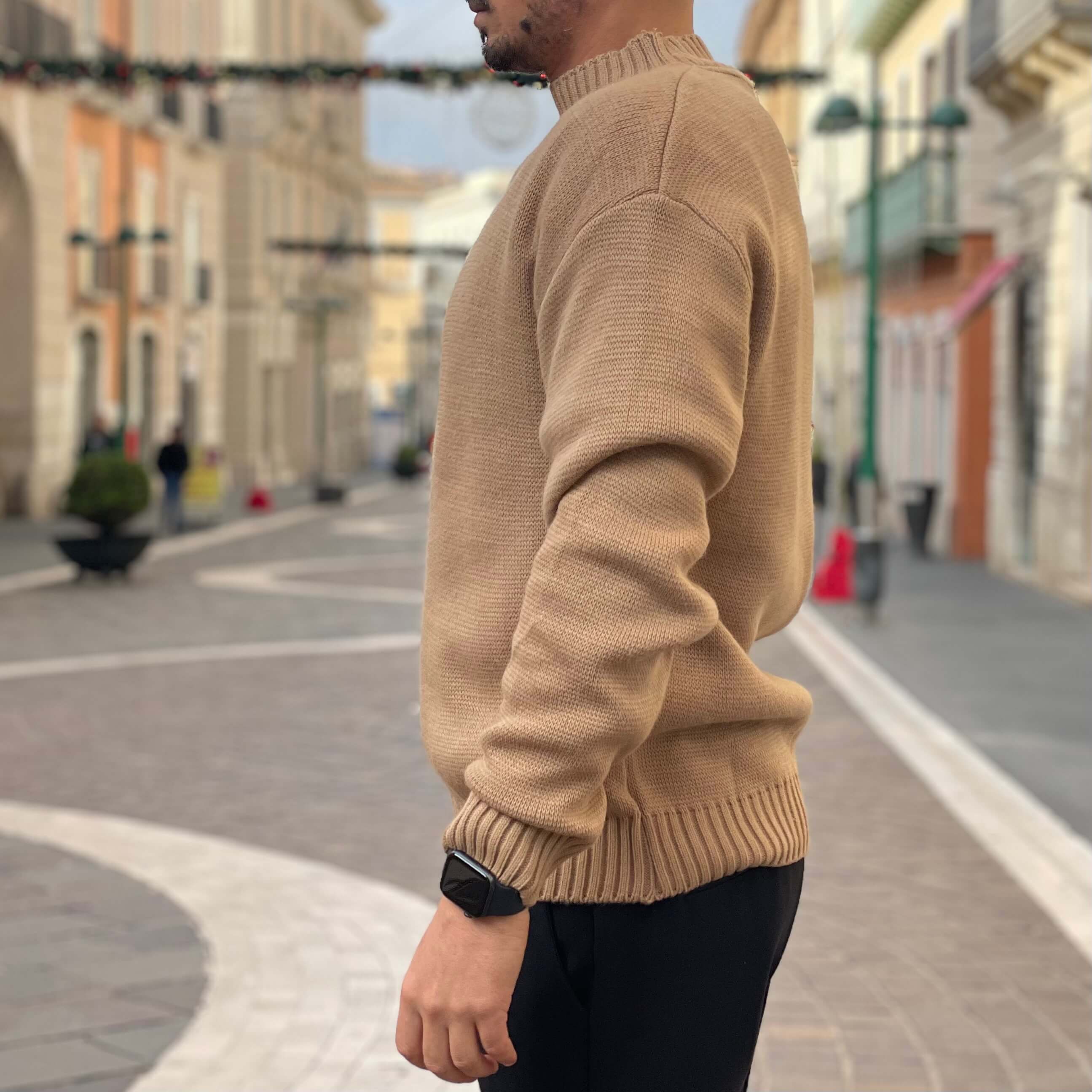 Maglioncino lupetto beige - FLAG STORE