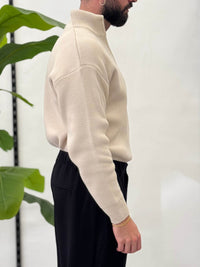 Thumbnail for Maglione Mason con zip - Sabbia