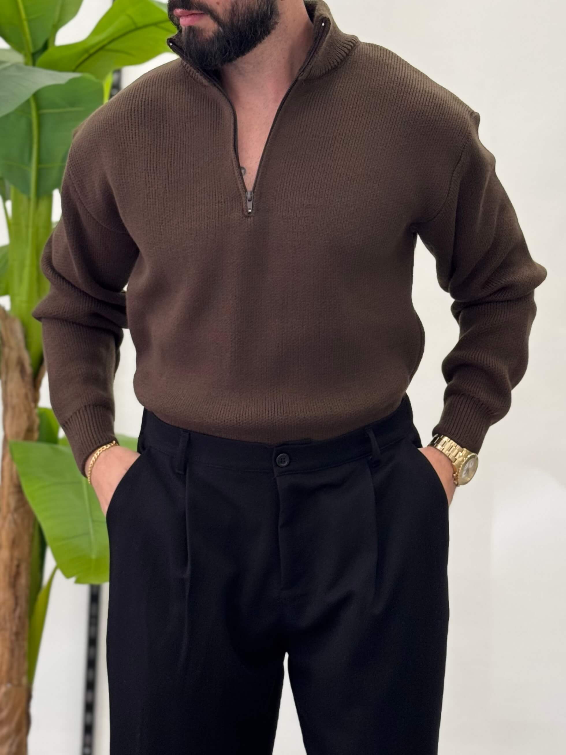 Maglione Mason con zip