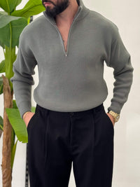 Thumbnail for Maglione Mason con zip - Grigio