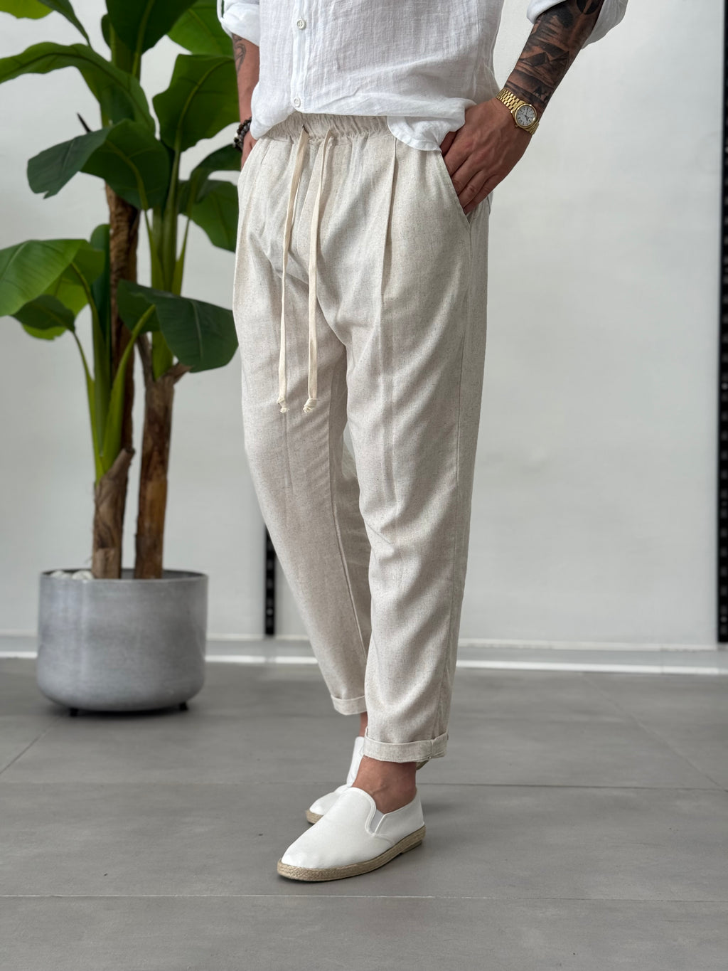 Pantalaccio in Lino Madrid