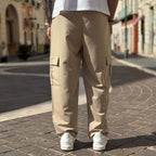 Pantalaccio tasconato cargo gamba larga sabbia - FLAG STORE
