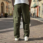 Pantalaccio tasconato cargo gamba larga verde