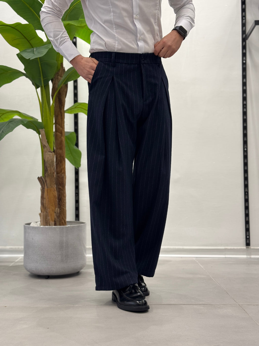 Pantalone Ampio Brooklyn - Gessato