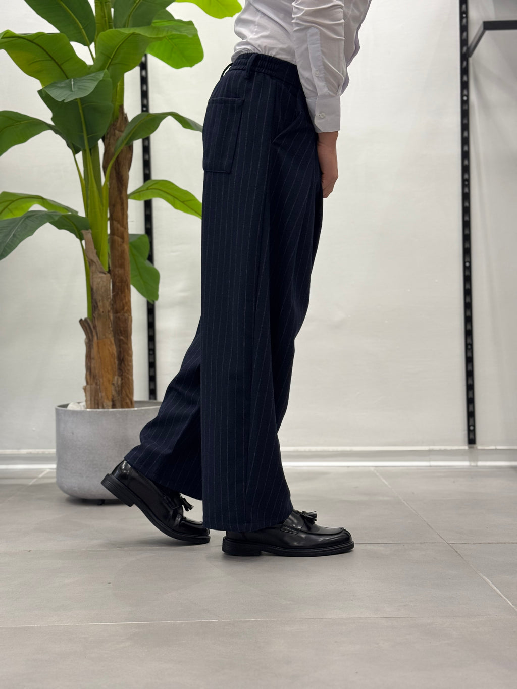 Pantalone Ampio Brooklyn - Gessato