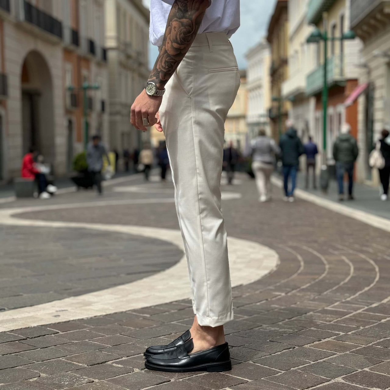 Pantalone Crema Capri - FLAG STORE