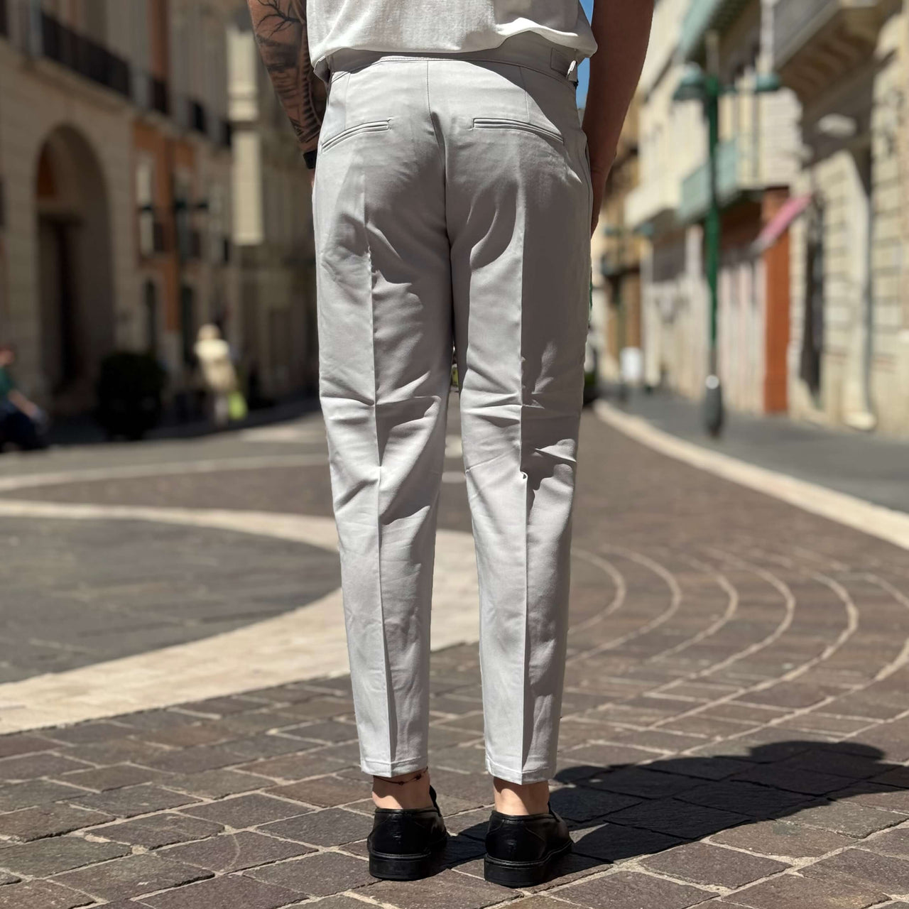 Pantalone Firenze vita alta con cinturini - FLAG STORE