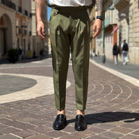 Thumbnail for Pantalone Firenze vita alta con cinturini - FLAG STORE