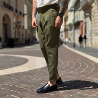 Thumbnail for Pantalone Firenze vita alta con cinturini - FLAG STORE