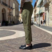 Thumbnail for Pantalone Firenze vita alta con cinturini - FLAG STORE