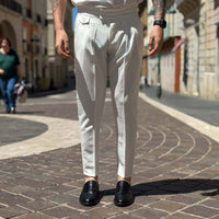 Thumbnail for Pantalone Firenze vita alta con cinturini - FLAG STORE