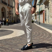 Thumbnail for Pantalone Firenze vita alta con cinturini - FLAG STORE