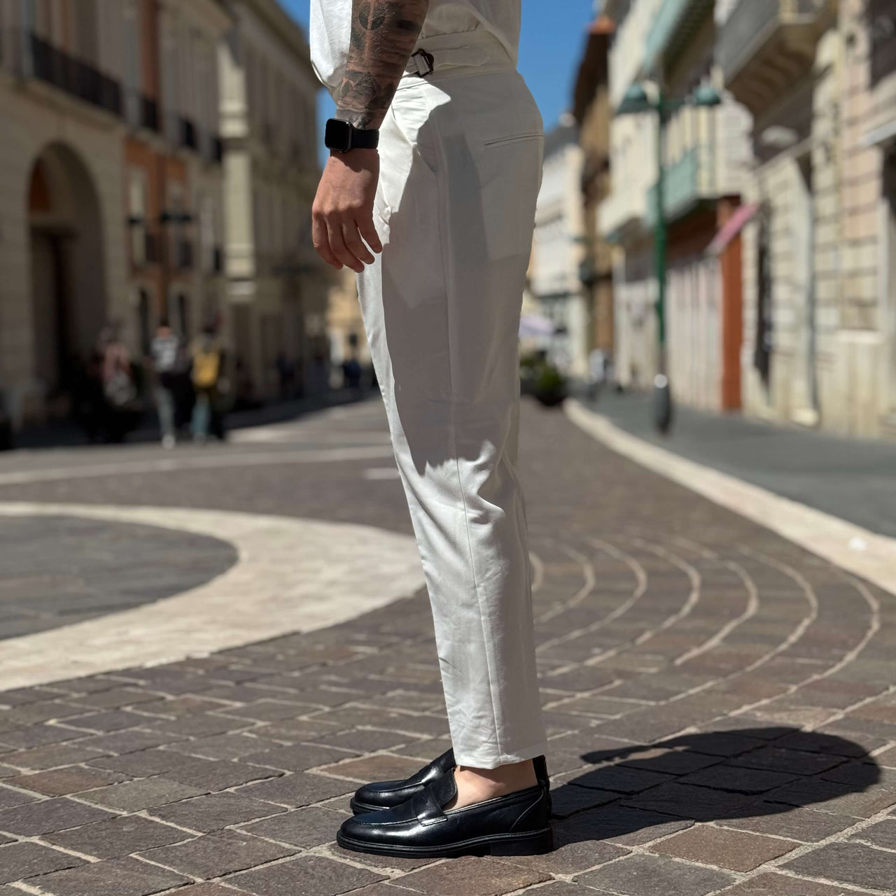 Pantalone Firenze vita alta con cinturini - FLAG STORE