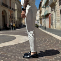 Thumbnail for Pantalone Firenze vita alta con cinturini - FLAG STORE