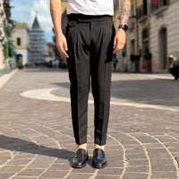 Thumbnail for Pantalone Firenze vita alta con cinturini - FLAG STORE
