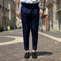 Thumbnail for Pantalone Firenze vita alta con cinturini - FLAG STORE