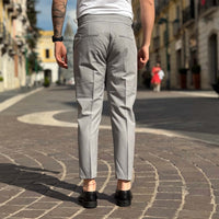 Thumbnail for Pantalone Firenze vita alta con cinturini - FLAG STORE