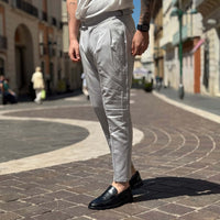 Thumbnail for Pantalone Firenze vita alta con cinturini - FLAG STORE