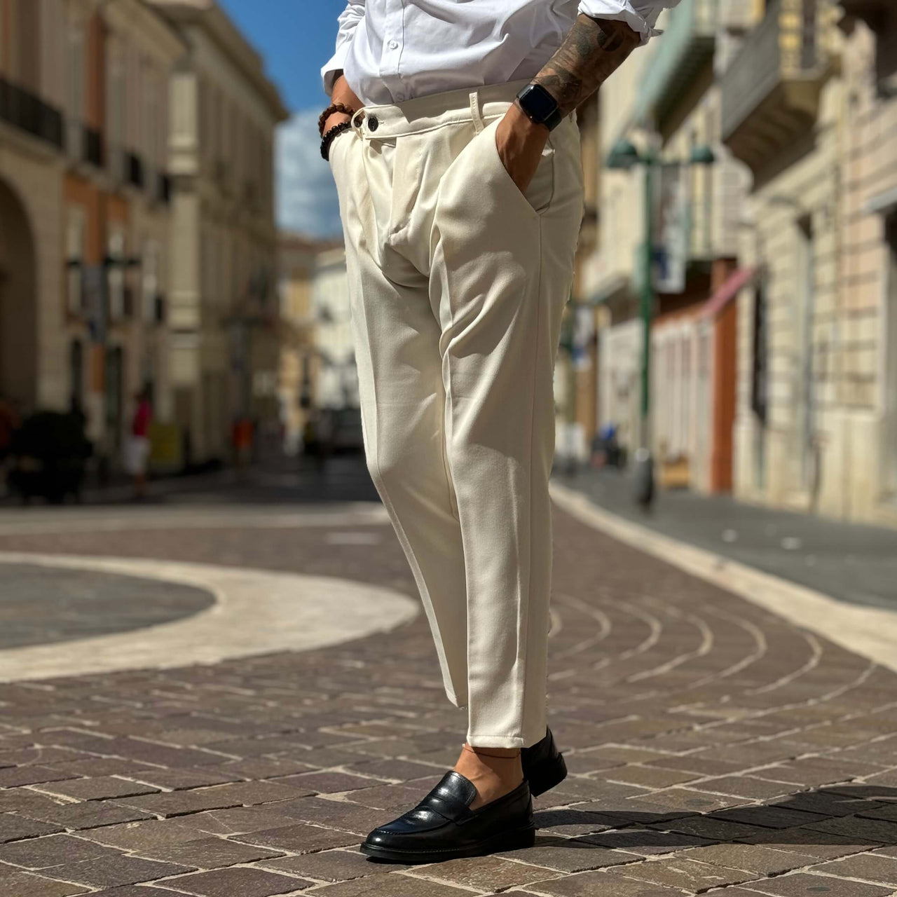 Pantalone Milano crema - FLAG STORE