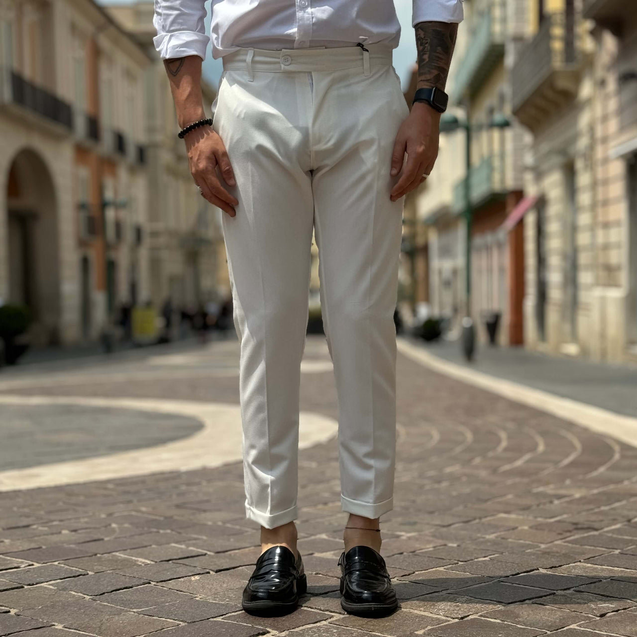 Pantalone Montecarlo Bianco - FLAG STORE