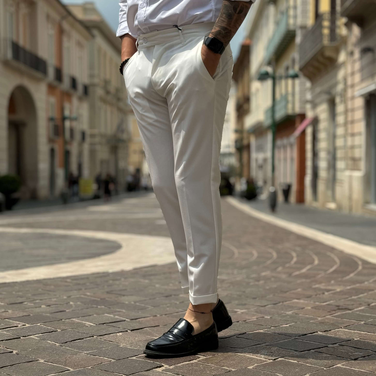 Pantalone Montecarlo Bianco - FLAG STORE